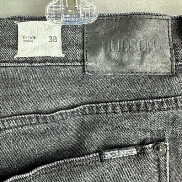 Hudson Bryon Straight 38x34 Black Button Fly Jeans - Picture 7 of 10